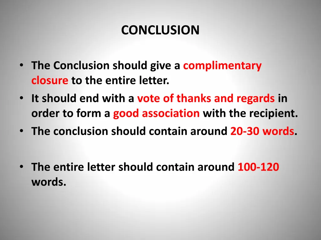 conclusion