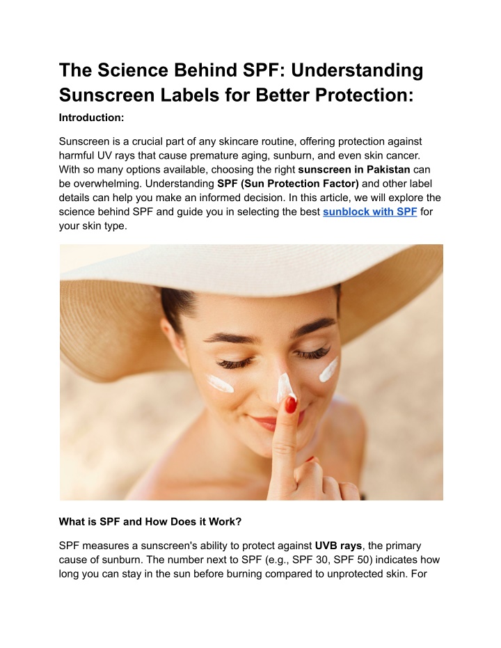 the science behind spf understanding sunscreen