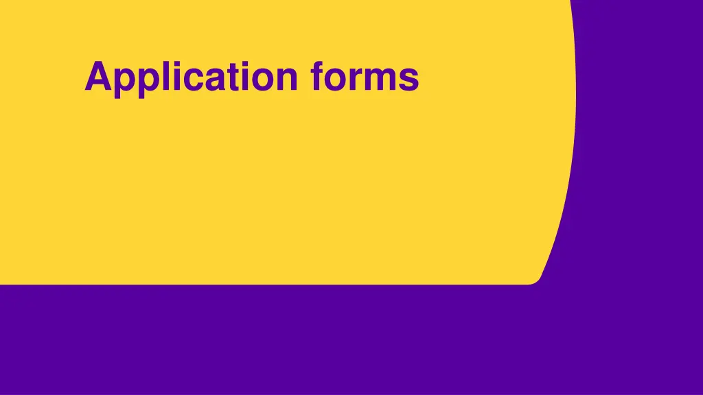 application forms