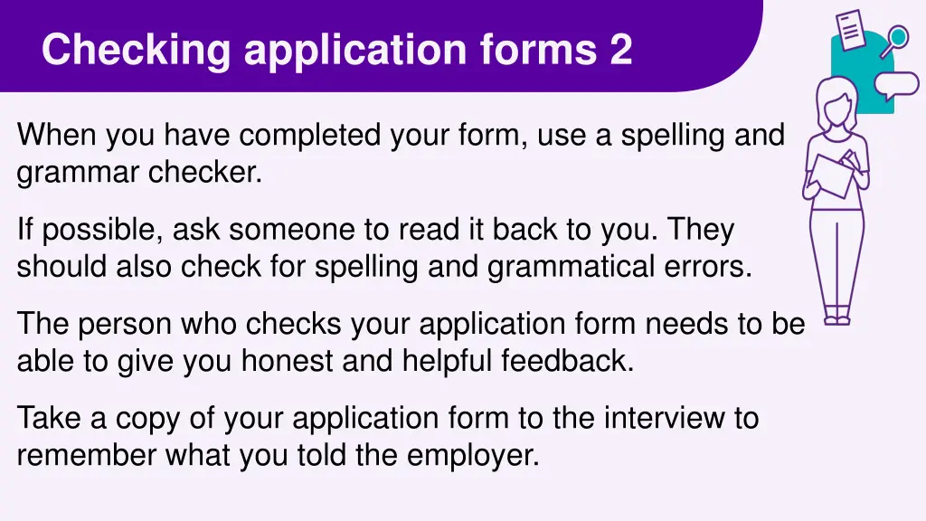 checking application forms 2