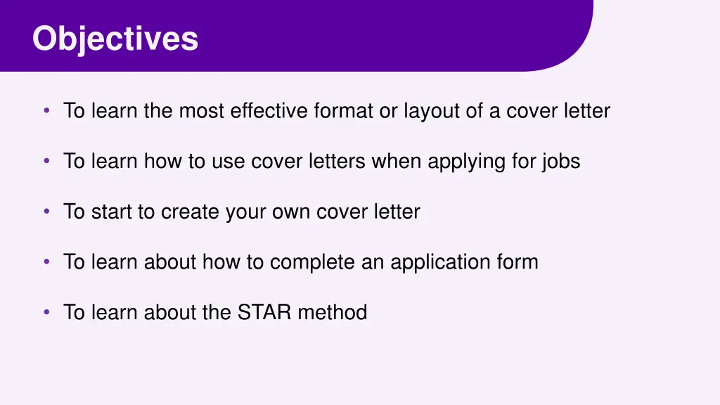 objectives