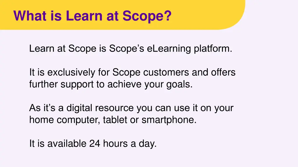 what is learn at scope