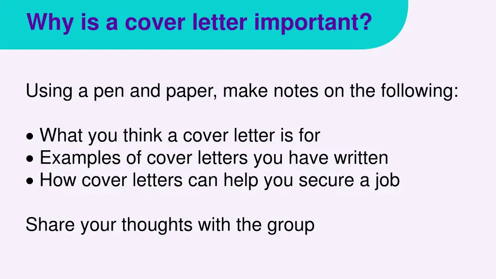why is a cover letter important