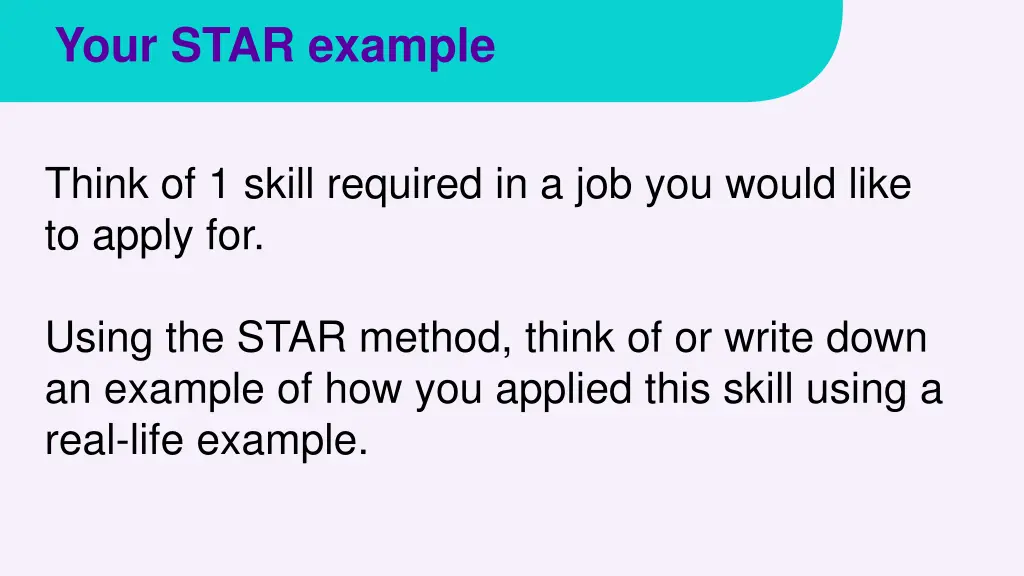 your star example