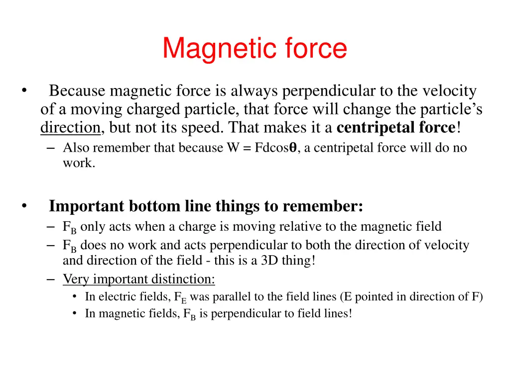 magnetic force