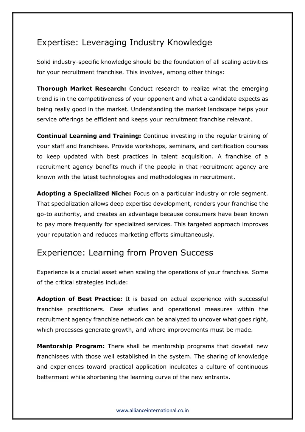 expertise leveraging industry knowledge