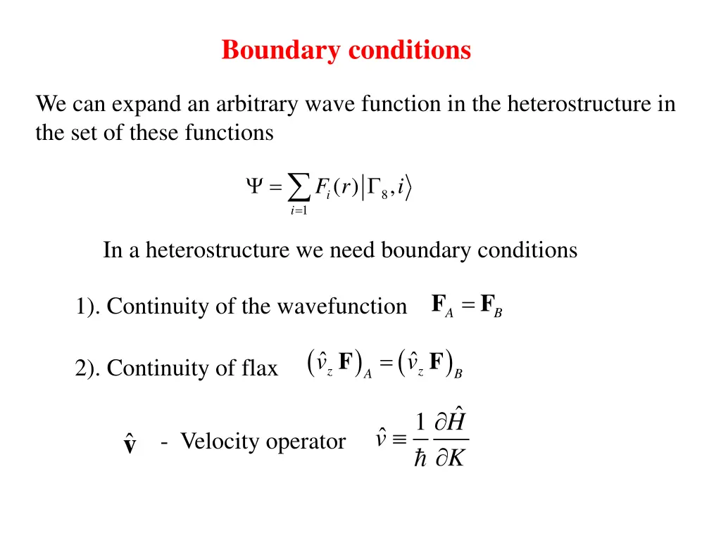 boundary conditions