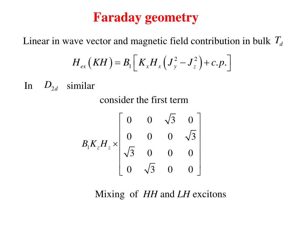 faraday geometry