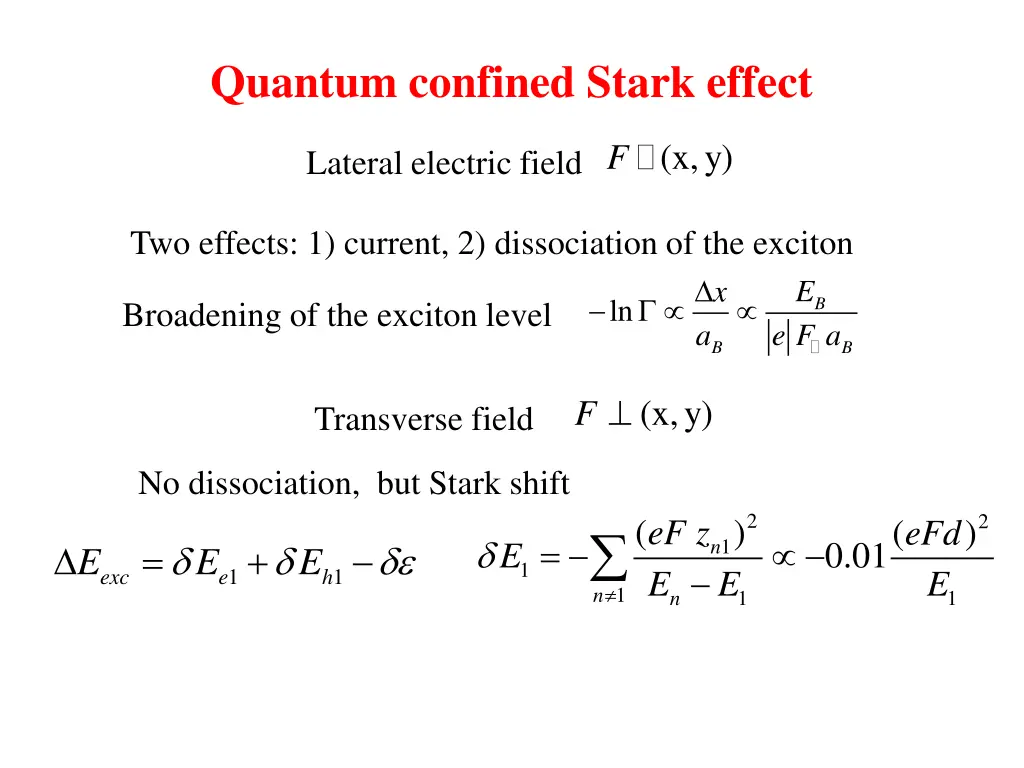 quantum confined stark effect