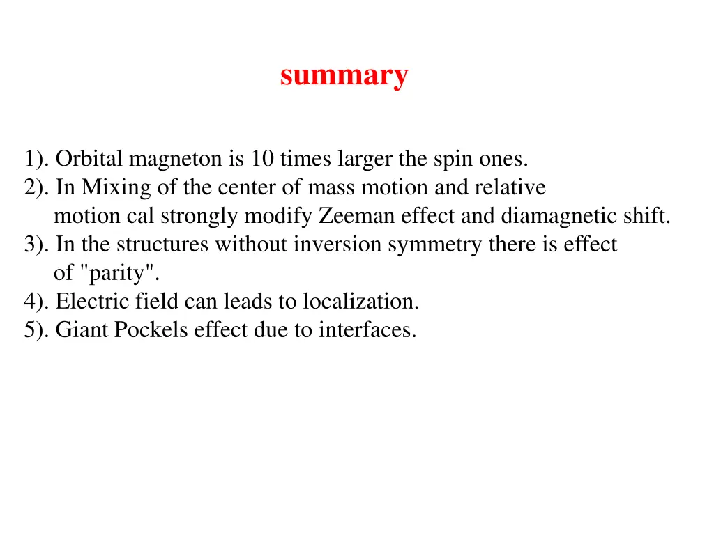 summary
