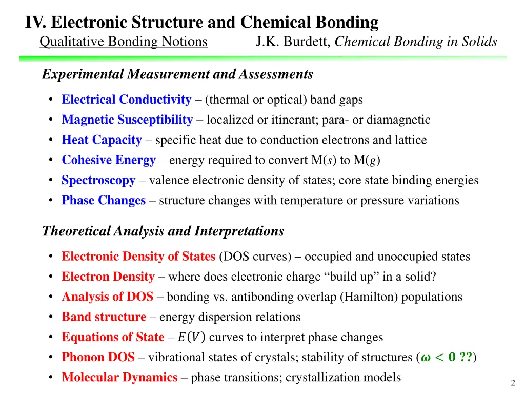 iv electronic structure and chemical bonding 1
