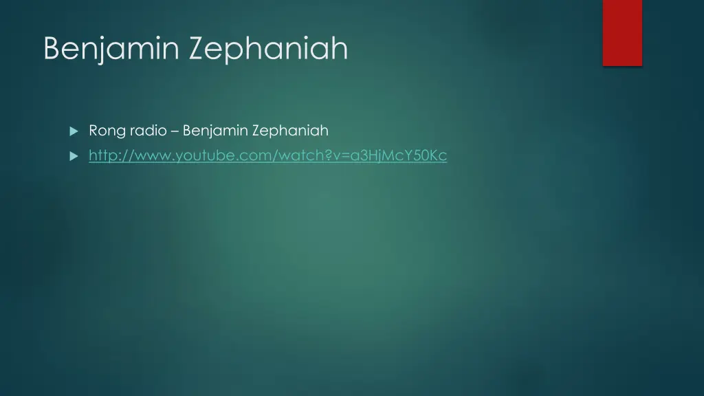 benjamin zephaniah