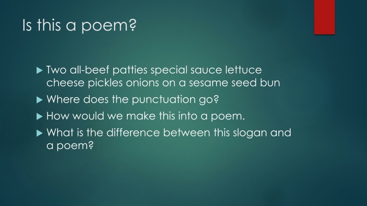 is this a poem