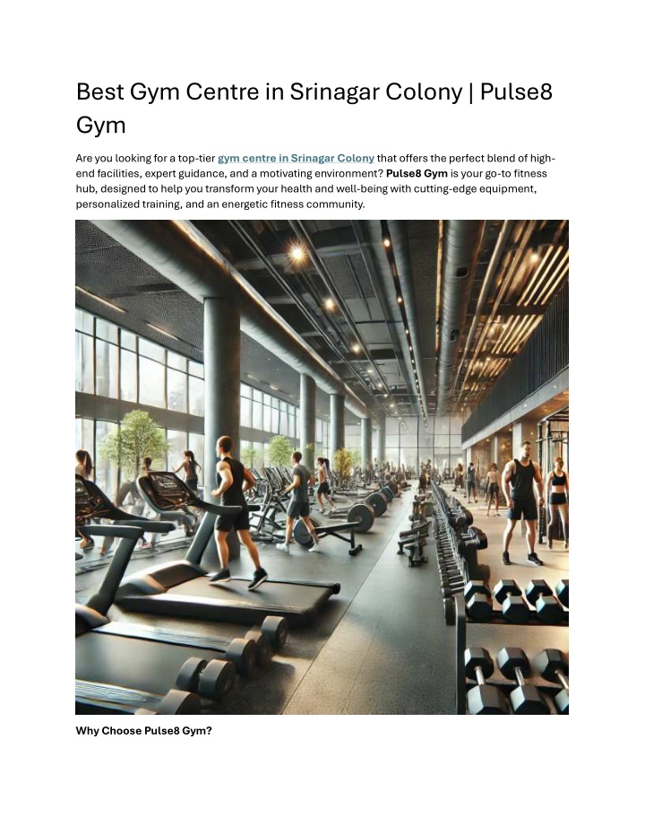 best gym centre in srinagar colony pulse8 gym