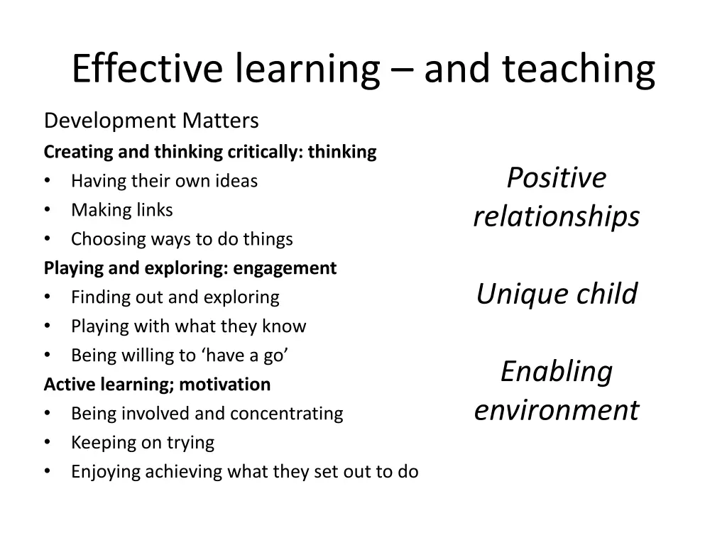 effective learning and teaching
