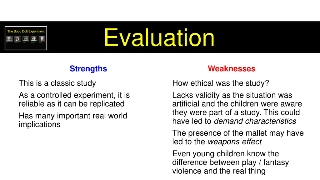 evaluation