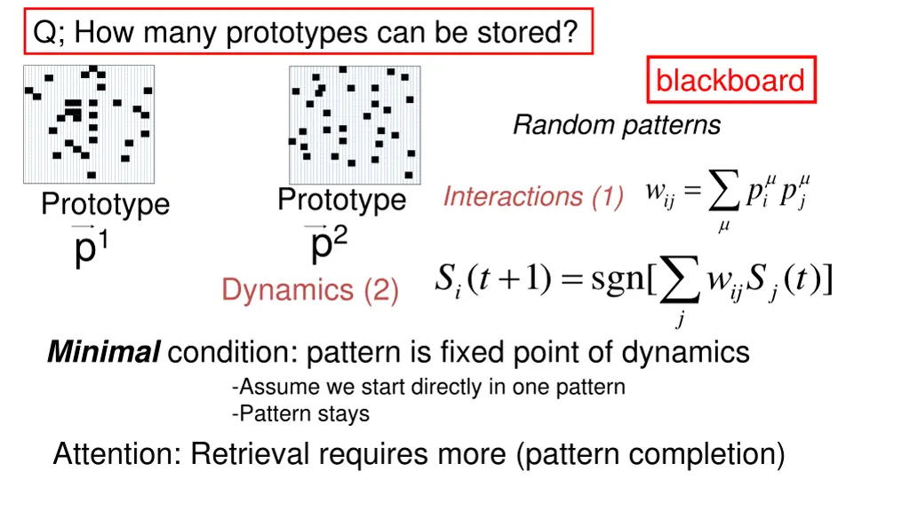 q how many prototypes can be stored