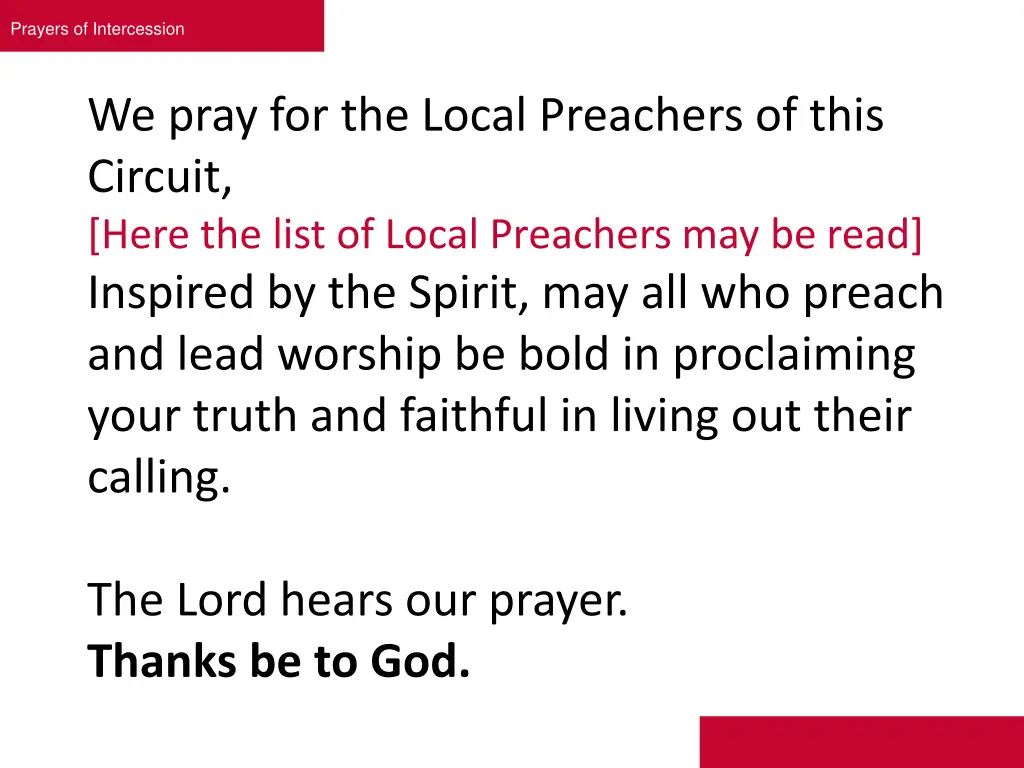 prayers of intercession 2