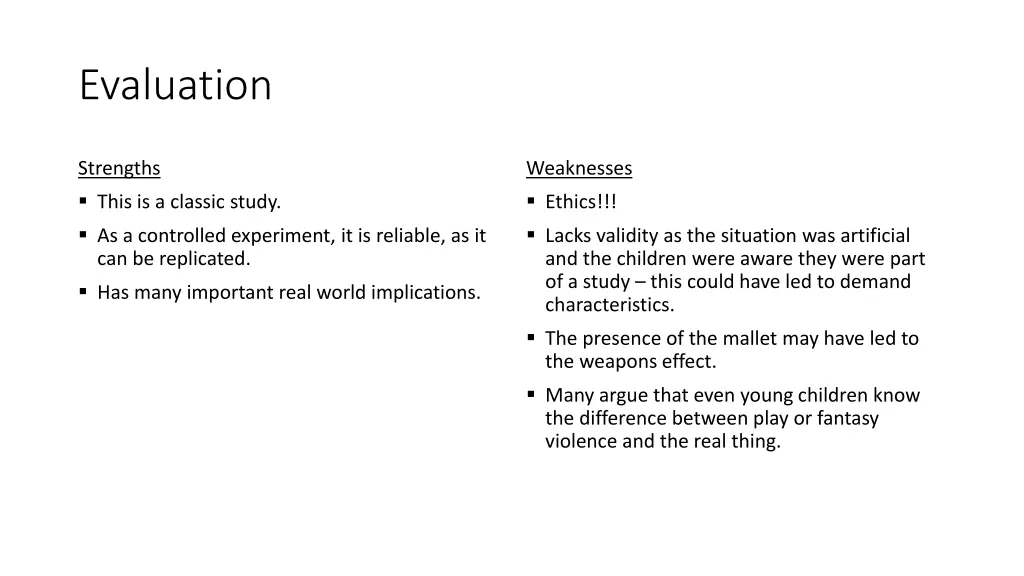evaluation