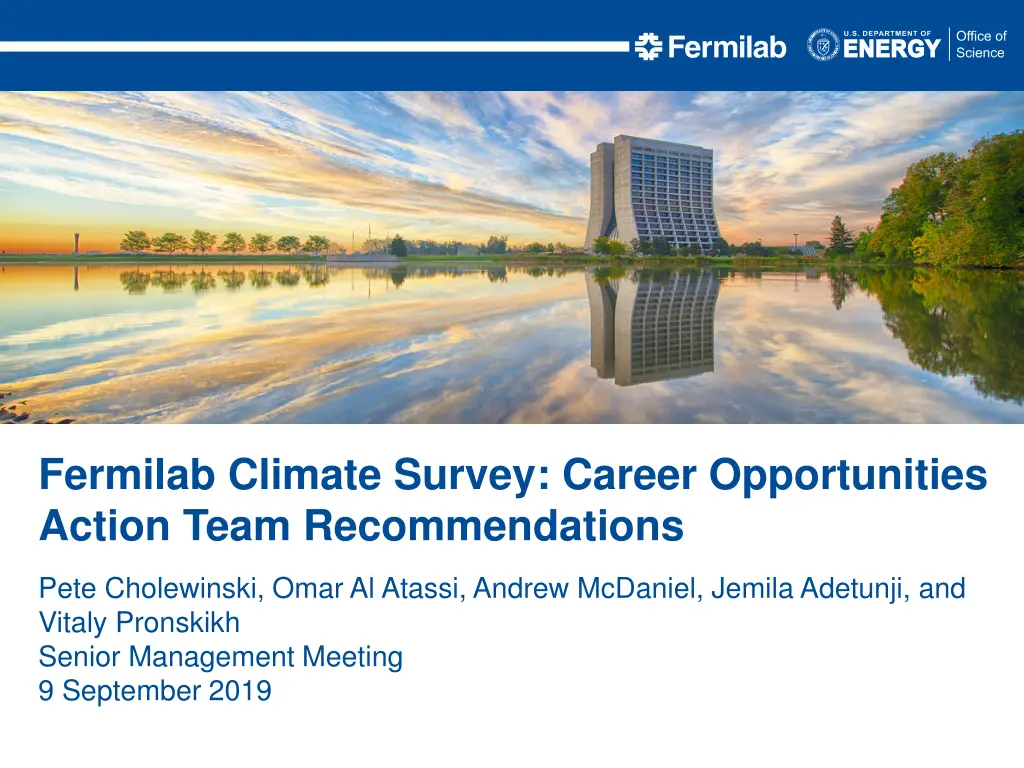 fermilab climate survey career opportunities