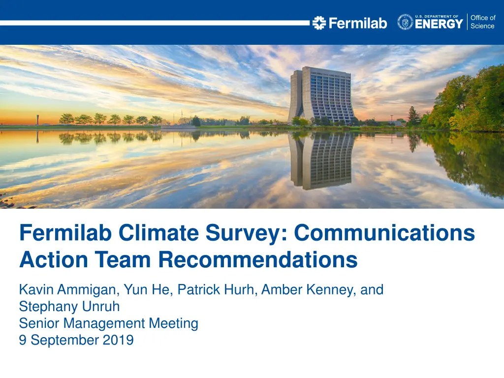 fermilab climate survey communications action