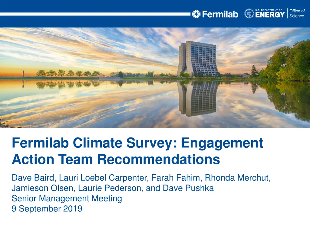 fermilab climate survey engagement action team