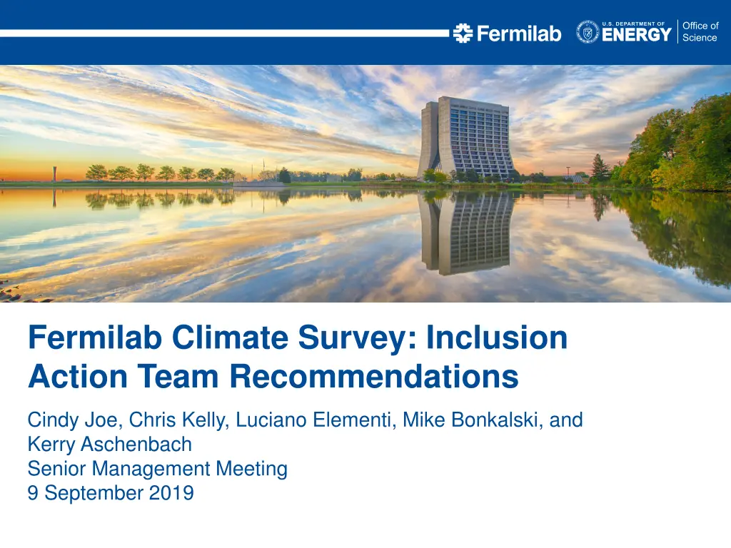 fermilab climate survey inclusion action team