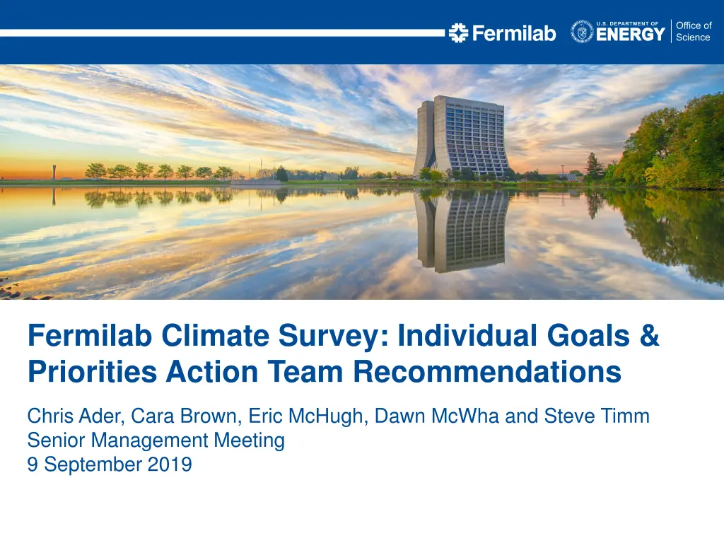fermilab climate survey individual goals