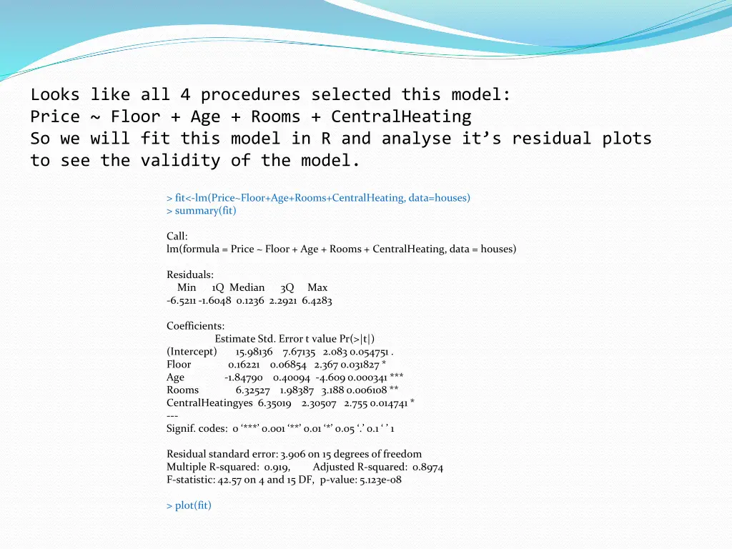 looks like all 4 procedures selected this model