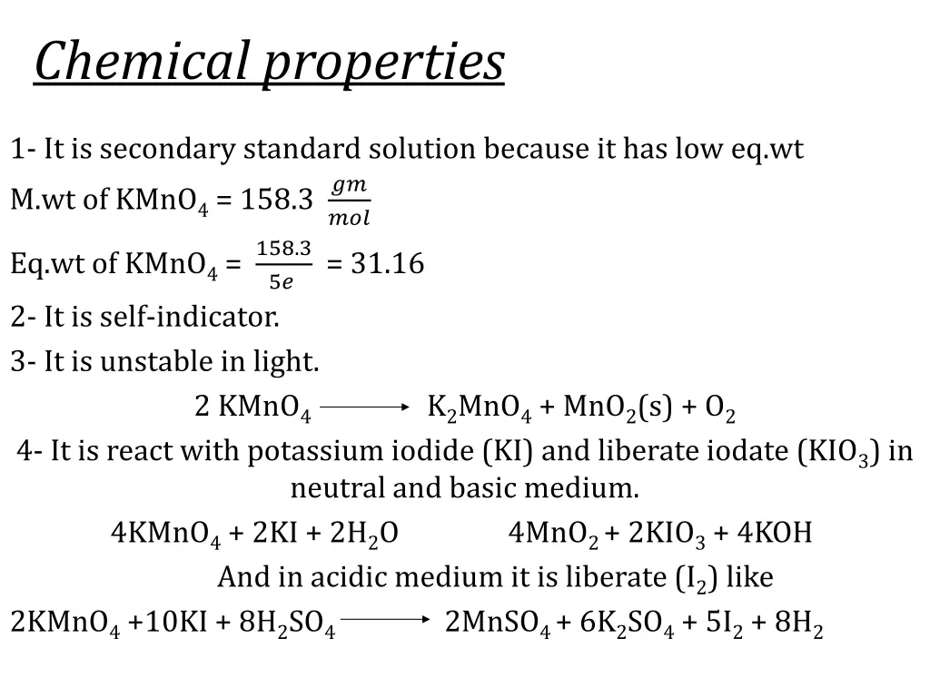 chemical properties