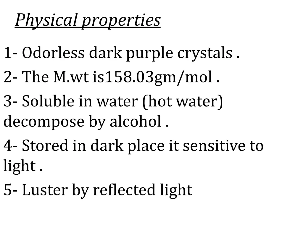 physical properties