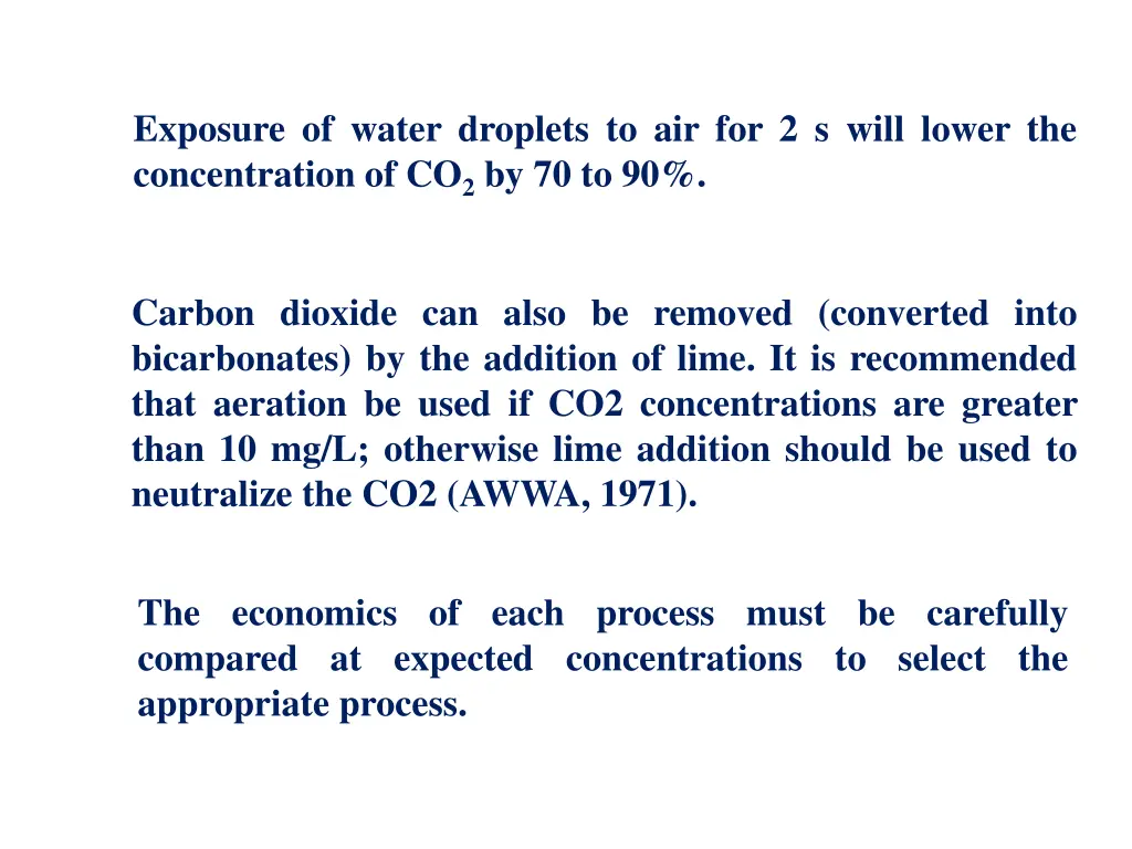 exposure of water droplets to air for 2 s will