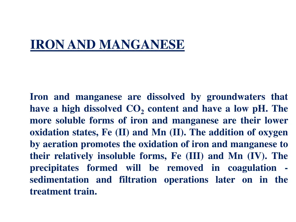 iron and manganese