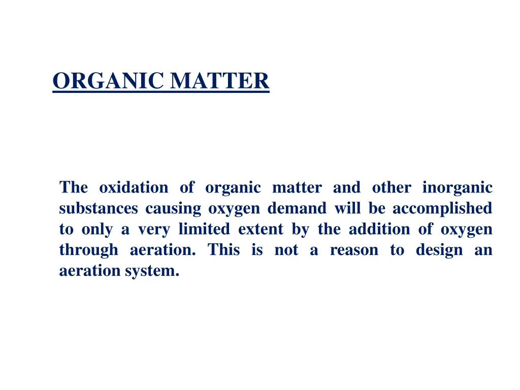 organic matter