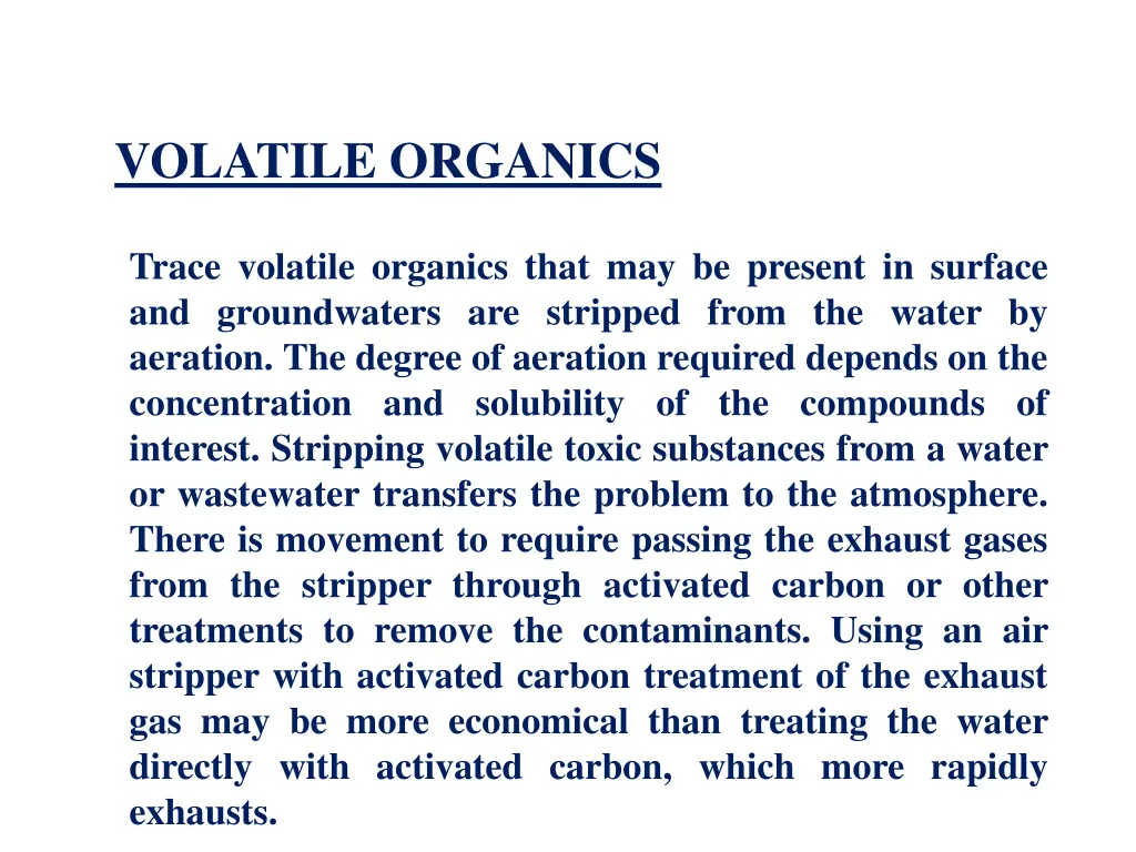 volatile organics