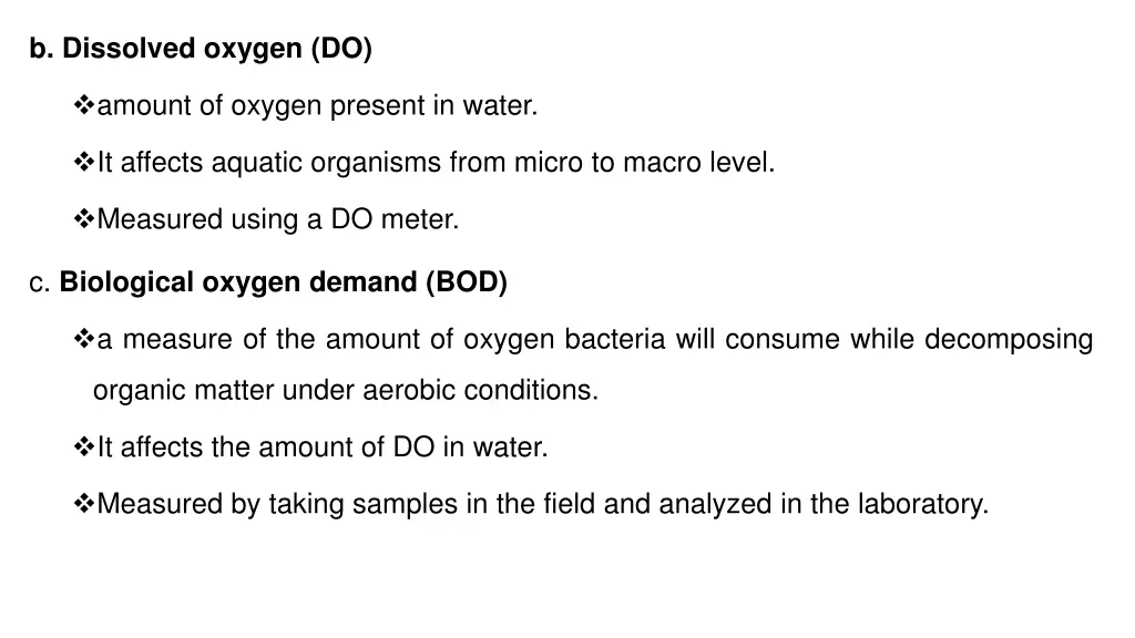b dissolved oxygen do