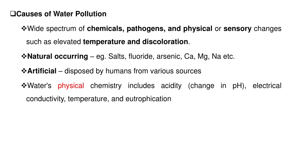 causes of water pollution