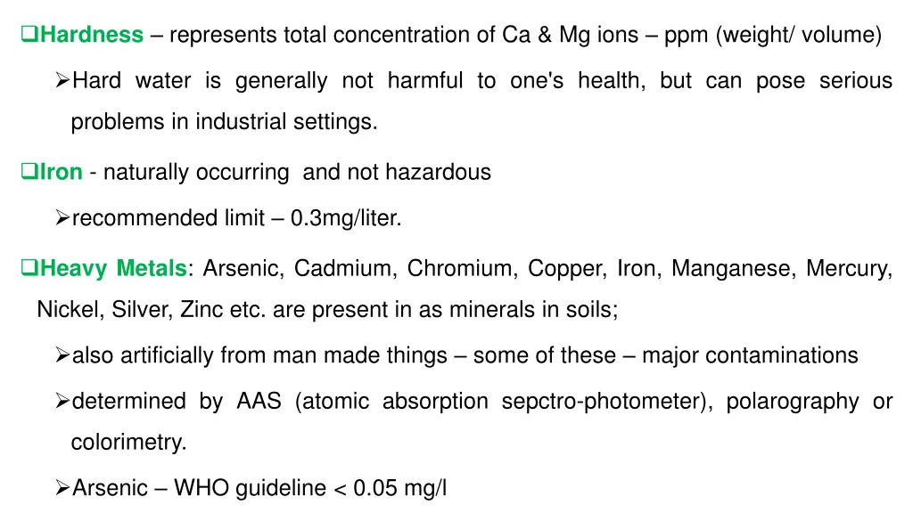 hardness represents total concentration