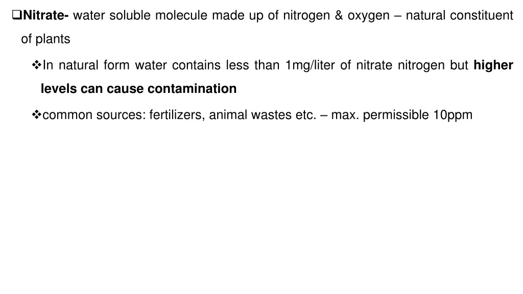 nitrate water soluble molecule made