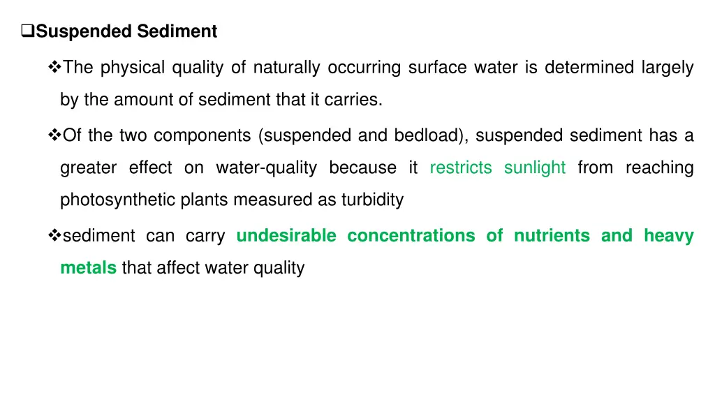 suspended sediment
