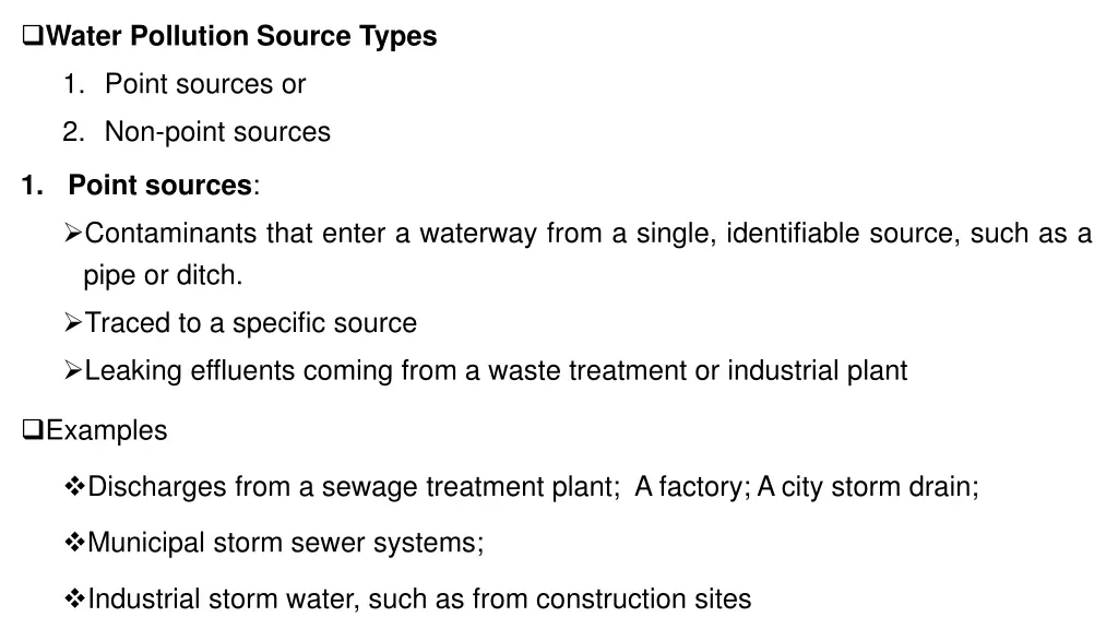 water pollution source types