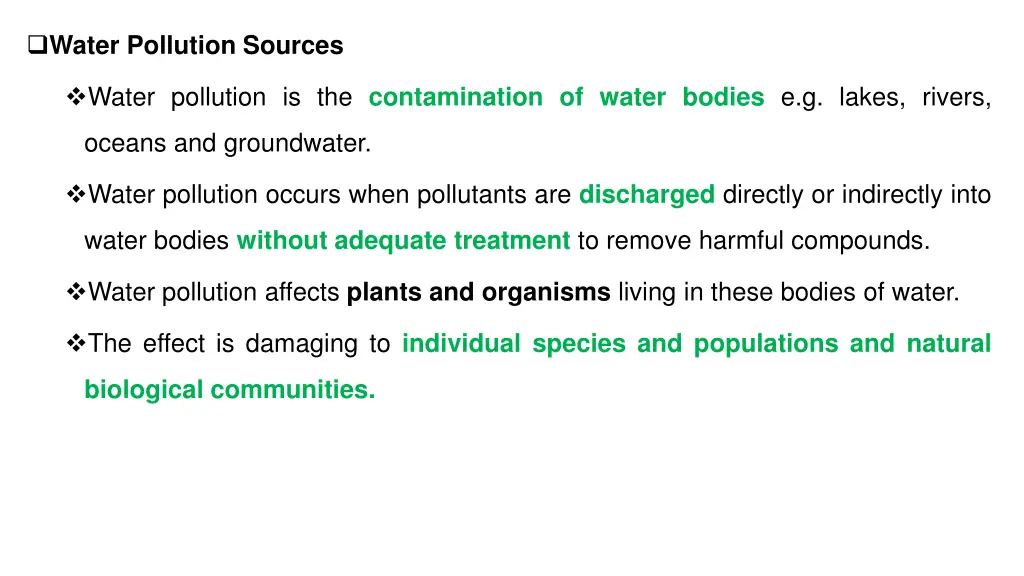 water pollution sources