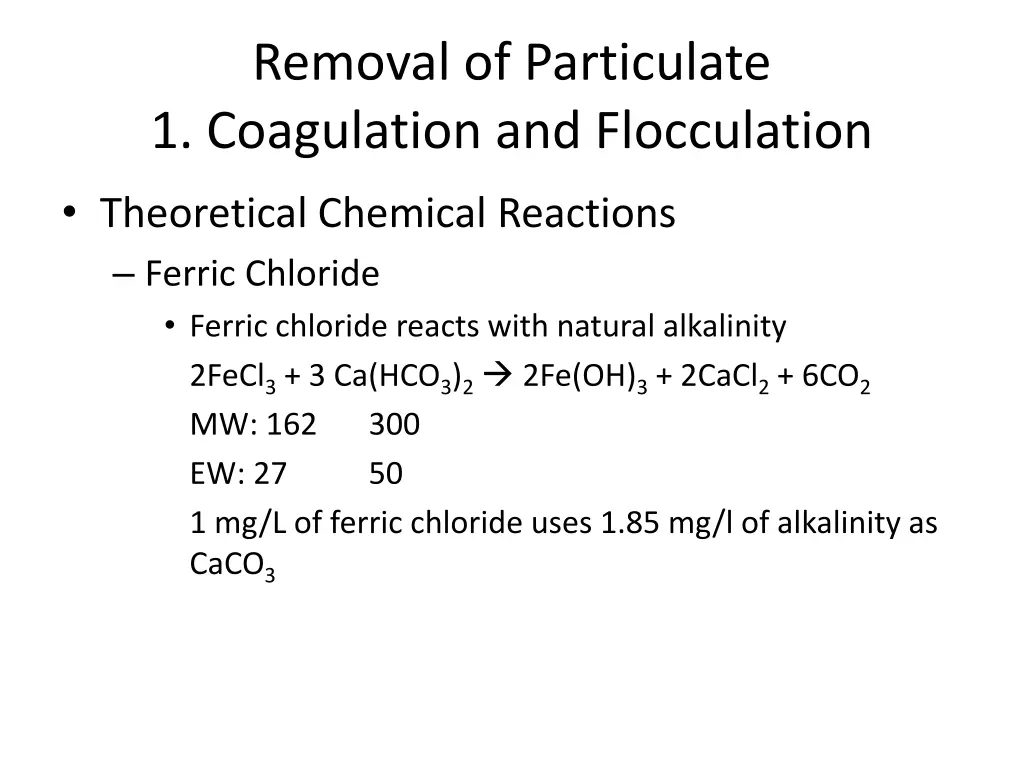 removal of particulate 1 coagulation 7