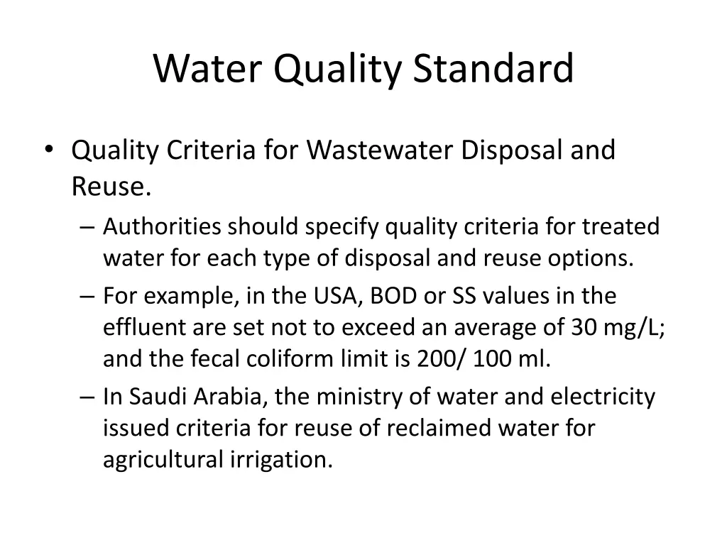 water quality standard 2