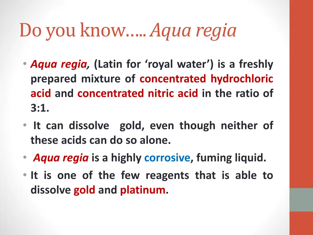 do you know aqua regia