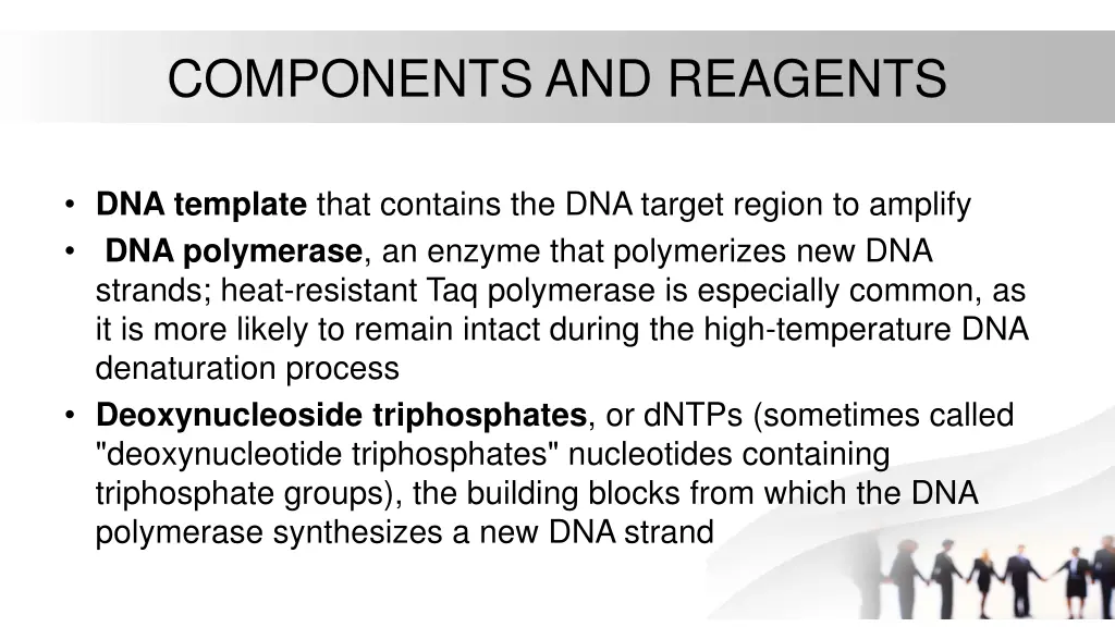 components and reagents