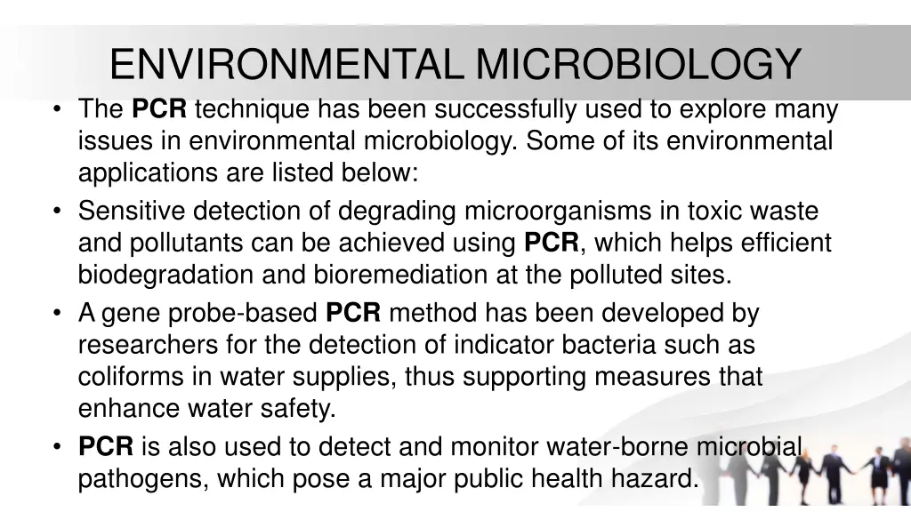 environmental microbiology the pcr technique