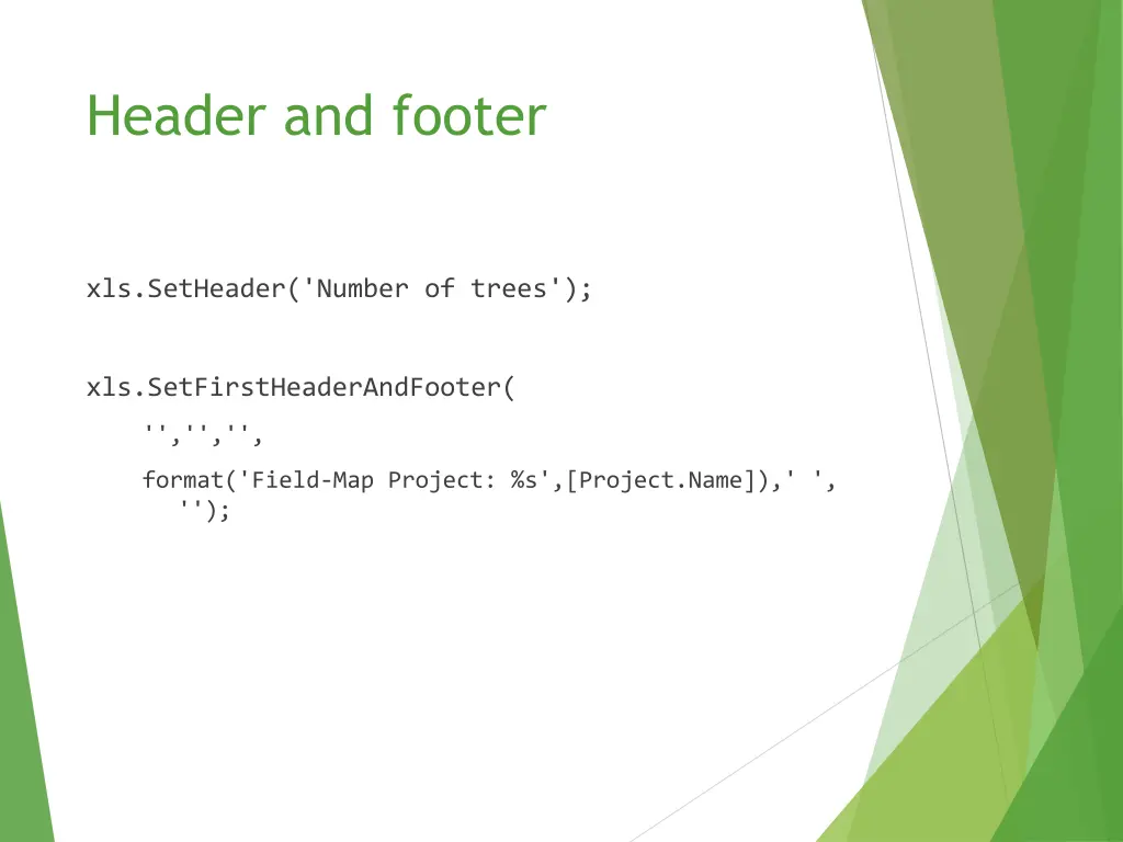 header and footer 1