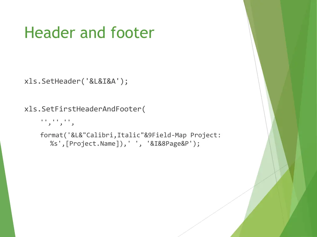 header and footer 2