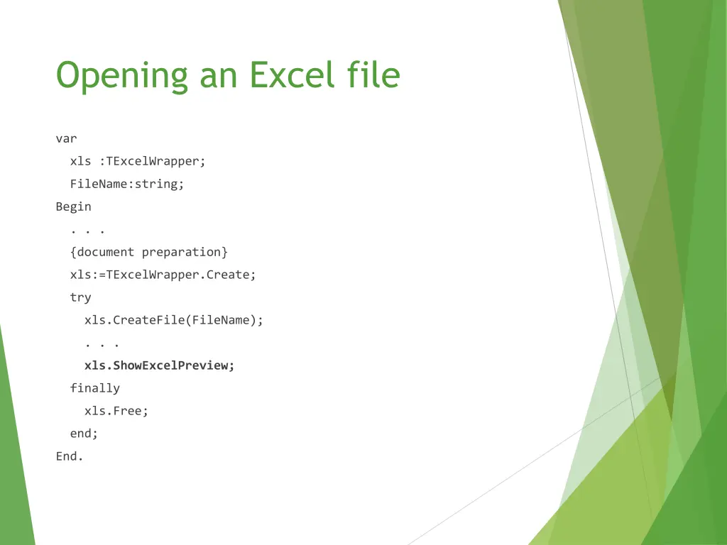 opening an excel file 1